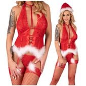 KOMPLET MIKOŁAJKA PRZEBRANIE STRÓJ ŚNIEŻYNKA S/M