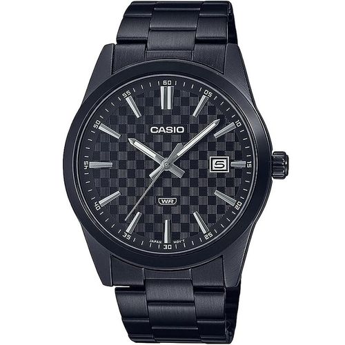 Zegarek Męski Casio DATE CARBON LOOK DIAL BLACK SERIE- BLACK Czarny (Ø41mm) na Arena.pl