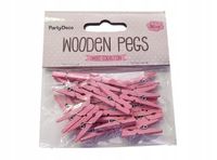 Klamerki dekoracyjne DREWNIANE spinacze 20 SZTUK