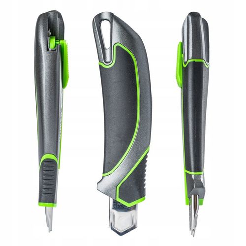 NÓŻ DO TAPET 18MM WYSUWANY TAPECIAK METALOWY ŁAMANE OSTRZE TAPICERSKI na Arena.pl