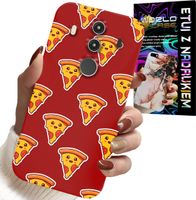 ETUI DO HUAWEI MATE 10 PRO - WZÓR Z WESOŁĄ PIZZĄ NA CZERWONYM TLE