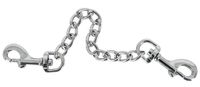 Metalowy łańcuszek z karabińczykami 15 cm