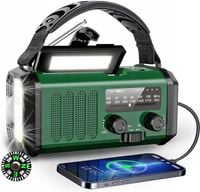 10000mAh Radio Awaryjne Solarne Pogodowe AM FM SOS z ładowarką USB i