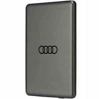 Audi Powerbank indukcyjny 15W 5000mAh szary/grey Big Logo MagSafe AU-MWPB50