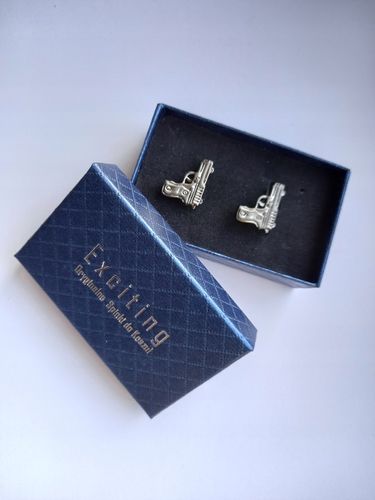 Spinki do mankietów EXC Pistolet Srebrny Stalowy na Arena.pl