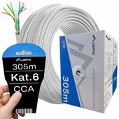KABEL PRZEWÓD SIECIOWY LAN SKRĘTKA RJ45 UTP KAT.6 CAT.6 305M SZYBKI LANBERG