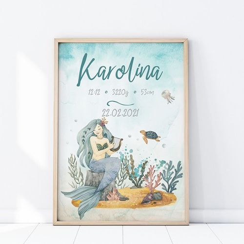 Plakat Metryczka Bajkowa Kraina P459- rozmiar plakatu 50 cm x 70 cm na Arena.pl