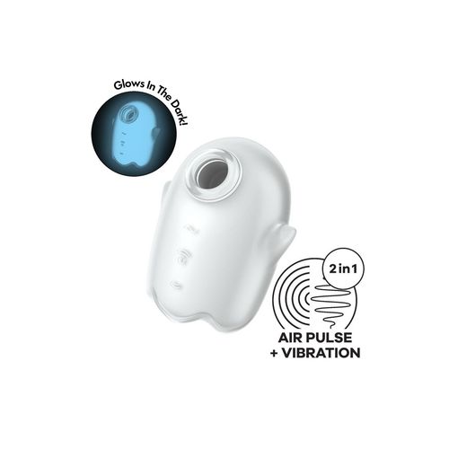 Ssący masażer do Łechtaczki Satisfyer Glowing Ghost Biały na Arena.pl