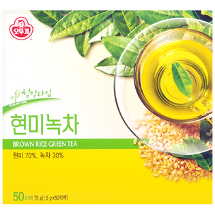 Hyunmi Nokcha - zielona herbata z brązowym ryżem, 50 saszetek - Ottogi