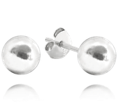 MINET Kolczyki srebrne KULKI 8 mm