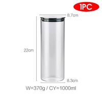Szklane Pojemniki - Słoiki Do Żywności - HERMETYCZNE - NEW DESIGN 1 Szt 1000ml