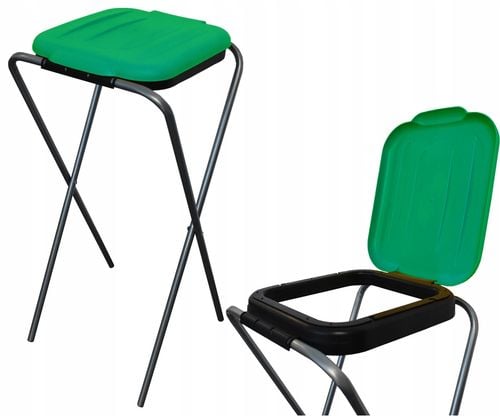 stojak do segregacji odpadów (1-stanowiskowy) zielony na Arena.pl