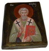 Ikona Święty Mikołaj patron piekarzy, żeglarzy, uczniów, rolników