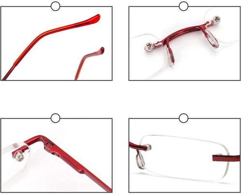 Okulary do czytania KoKoBin bezramkowe kieszonkowe +3.0D czerwone 1 szt. na Arena.pl