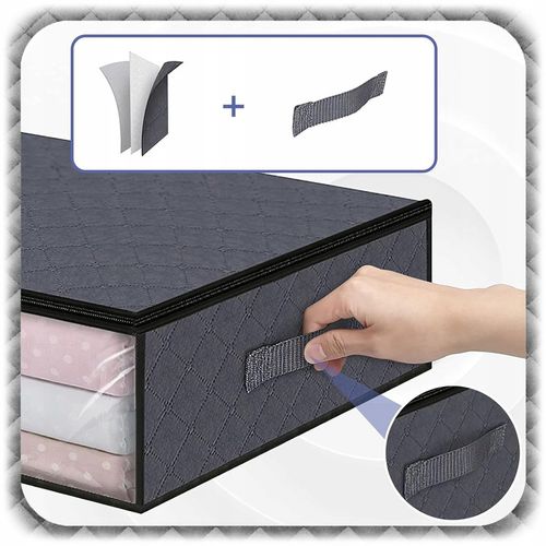 2x ORGANIZER NA POŚCIEL KOŁDRĘ POKROWIEC POJEMNIK Ubrania Pod Łóżko na Arena.pl