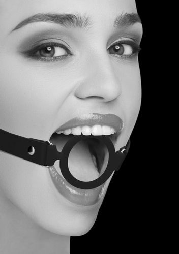 silicone ring gag   with adjustable bonded leather straps na Arena.pl