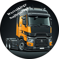 Opłatek na tort Urodziny Tir Scania Volvo Mercedes DAF Ciągnik Siodłowy