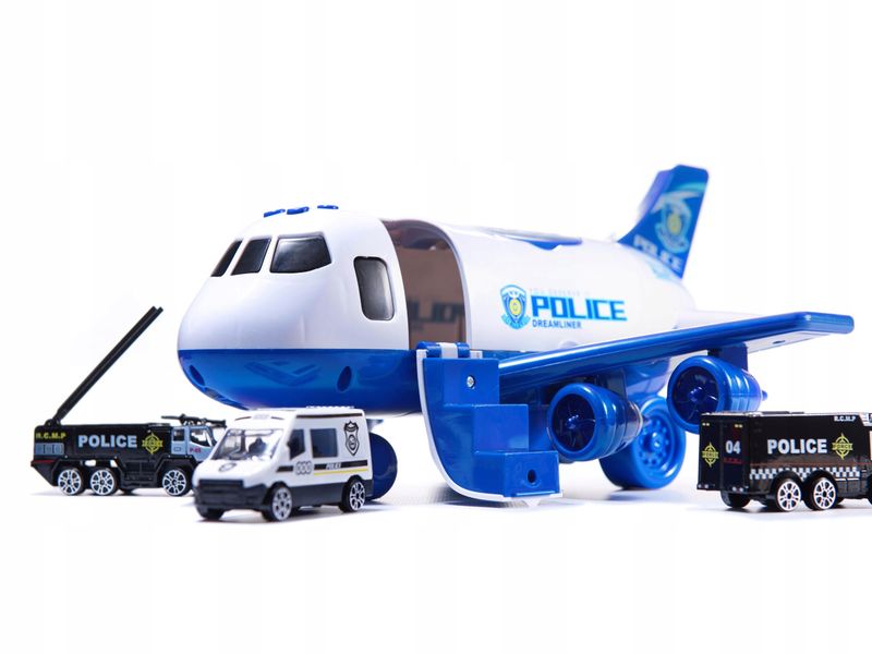 TRANSPORTER SAMOLOT + 3 AUTA POLICJA zdjęcie 2