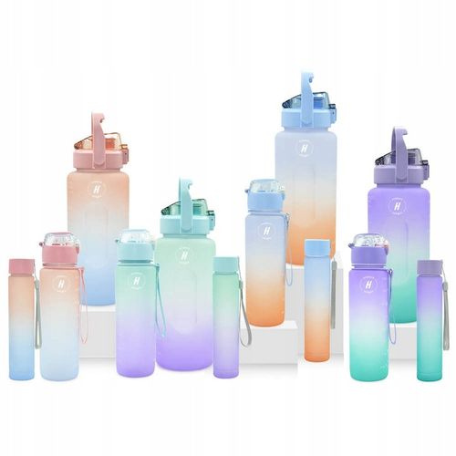 Butelka Na Wodę Bidon z Miarką Ze Słomką Na Siłownie Fitness 700ml + Gratis na Arena.pl