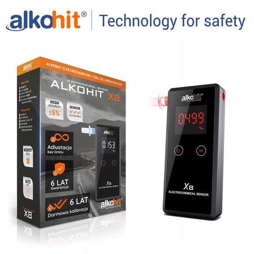 Alkomat ALKOHIT X8 ELEKTROCHEMICZNY Osobisty Auta na Arena.pl