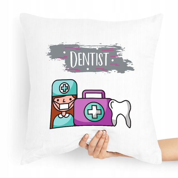 Poduszka Prezent Dla Najlepszego Dentysty Świata Z Nadrukiem Ze Zdjęciem zdjęcie 1