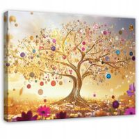 OBRAZ DO SYPIALNI SALONU KUCHNI NA PŁÓTNIE DRZEWO ŻYCIA ABSTRAKCJA 100x70