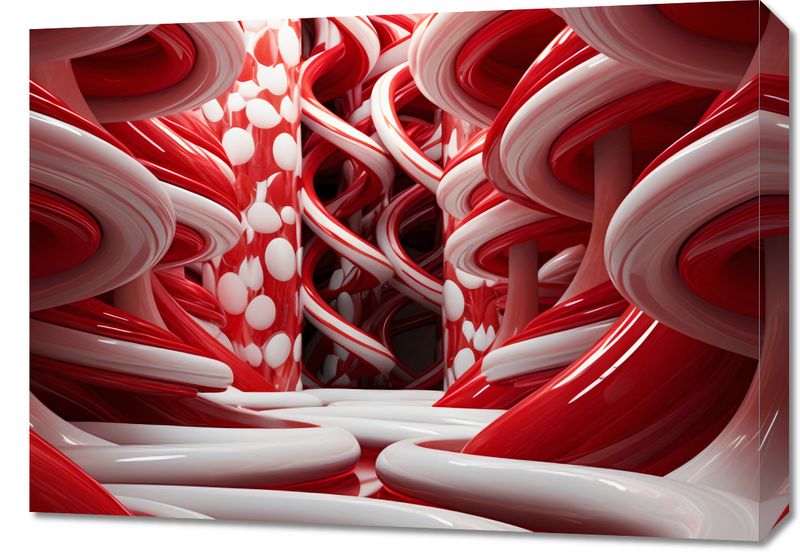 Obraz 70x50cm Czerwone Wiry zdjęcie 1