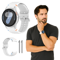 Pasek do Samsung Galaxy Watch 4 5 6 7 40/44/45/46/47mm Classic S/M/L biały