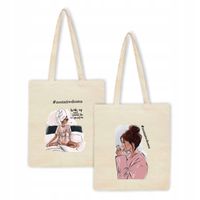 Eko Torba z nadrukiem napis PREZENT ZOSTAŃ W DOMU