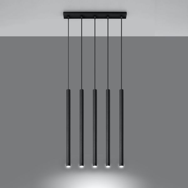 Lampa wisząca PASTELO 5 czarna zdjęcie 3