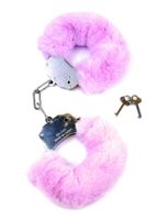 kajdanki fetish b   series  furry cuffs purple
