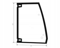 Szyba drzwi górne prawe Volvo BL61 BL70 BL71 11202463, 15006378