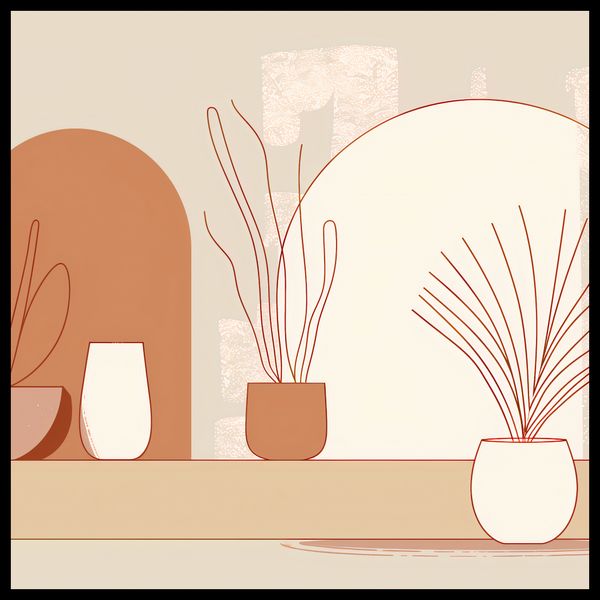 Plakat 80x80cm Widok Roślin zdjęcie 2