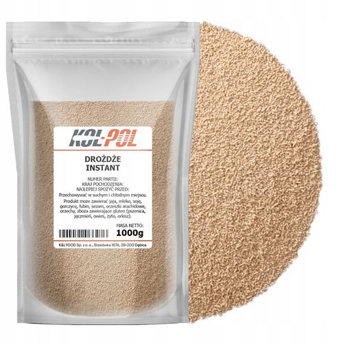 DROŻDŻE PIEKARSKIE SUCHE 1kg Instant do wypieków piekarnicze Kol-Pol na Arena.pl