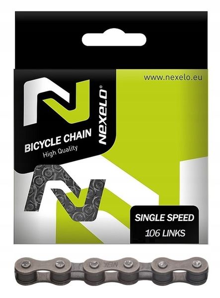 Łańcuch rowerowy 1 rzędowy 106 ogniw do roweru M1/2 x 1/8 cala pin 8,6 mm zdjęcie 4