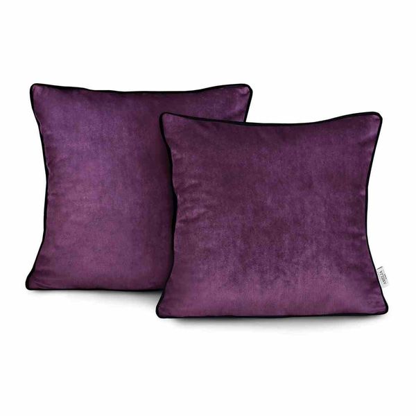 CUS/AH/VELVET/PLUM/PIPING/45X45*2 zdjęcie 1