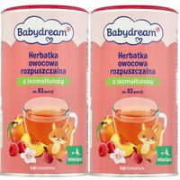 ZESTAW 2 SZTUK BABYDREAM HERBATKA BRZOSKWINIA I MALINA 190 G