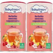 ZESTAW 2 SZTUK BABYDREAM HERBATKA BRZOSKWINIA I MALINA 190 G