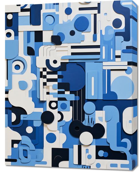 Obraz 70x90cm Niebieski Labirynt zdjęcie 1