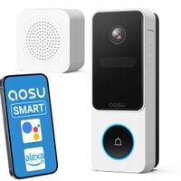 Wideodomofon Dzwonek do Drzwi Aosu 2K HD WiFi Rozpoznawanie PRZESYŁEK Alexa