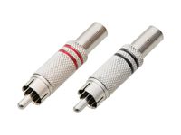 Wtyk RCA METAL (czarny+czerwony)