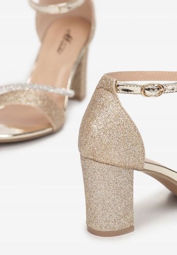 Born2Be Złote Sandały damskie 37 Elegancki na Arena.pl