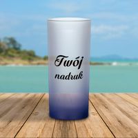 Szklanka 200 ml szroniona z Twoim nadrukiem - Granatowa