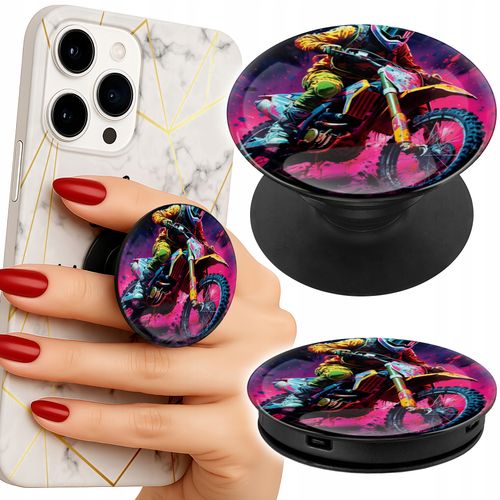 Uchwyt do telefonu Popsocket na palce/stojak MOTOR, MOTOCROSS, DIRT na Arena.pl