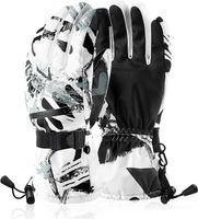 ATERCEL Rękawiczki Narciarskie - Wodoodporne z Ekranem Dotykowym, Białe M
