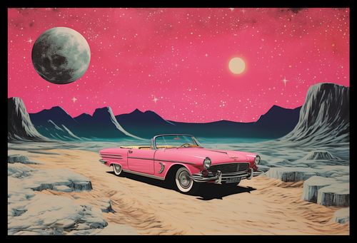 Plakat 45x30cm Kabriolet W Kosmosie na Arena.pl