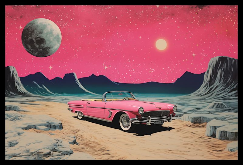 Plakat 45x30cm Kabriolet W Kosmosie zdjęcie 2