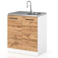 szafka kuchenna stojąca modułowa pod zlewozmywak 60cm spremium dąb wotan