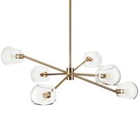 Lampa wisząca na korytarz Cosmic ST-8954-P6 Step przezroczysta złota