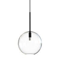 Skandynawska lampa wisząca Sphere 7848 salonowy zwis szklany czarny